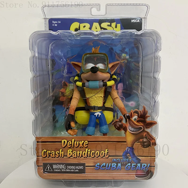 

Аварийная фигурка Bandicoot NECA Game Deluxe с кислородным цилиндром, плавательная авария, ПВХ фигурка, сборная модель, игрушки, подарки
