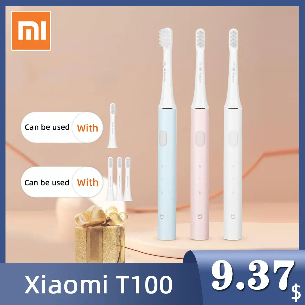 

Original Xiaomi Mijia T100 Sonic Electric Toothbrush Cordless USB Rechargeable For Adult Ultrasonic Automatic Tooth Brush