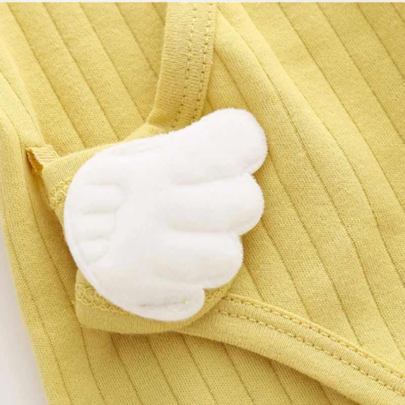 Autumn Clothes For Newborns Baby Girls Boys Wings Velcro Long Sleeve Romper Cotton Infant Pajamas Jumpsuits | Детская одежда и
