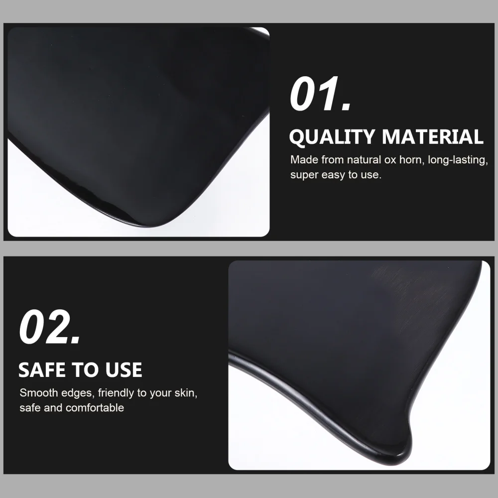 

1pc Whole Body Massaging Board Plate Buffalo Horn Scraping Tool