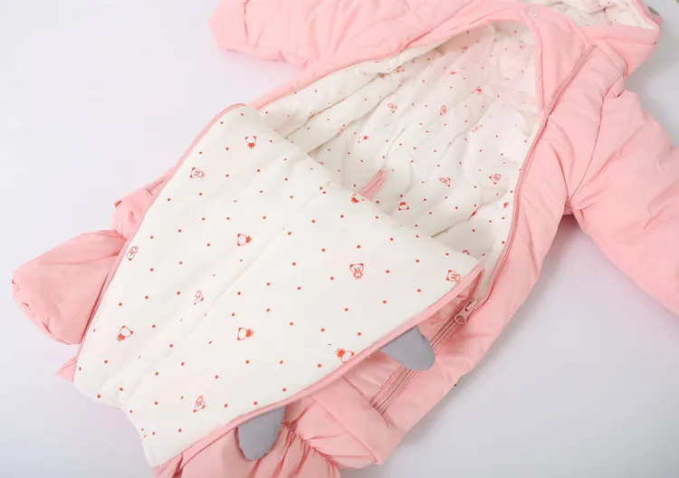 30 degrees cold Winter warm Baby girl Clothes New born Style Baby Rompers Baby Boys Jumpsuits cute Cartoon Infant Overalls
