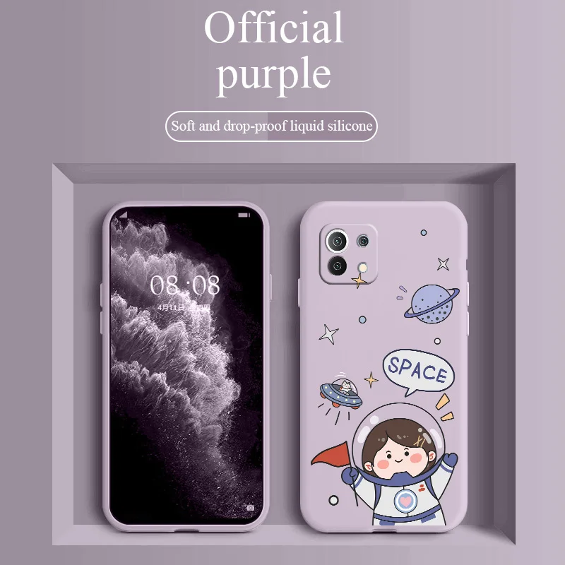 

Space Girl Phone Case For Xiaomi Mi 11 11i 10T Pro 10 S Lite Ultra 9T 9 8 Note 10 Pro Poco F3 F2 X2 Liquid Silicone Cover