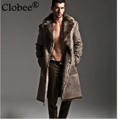 2020 зимнее меховое пальто Мужское из искусственного меха длинная стильная