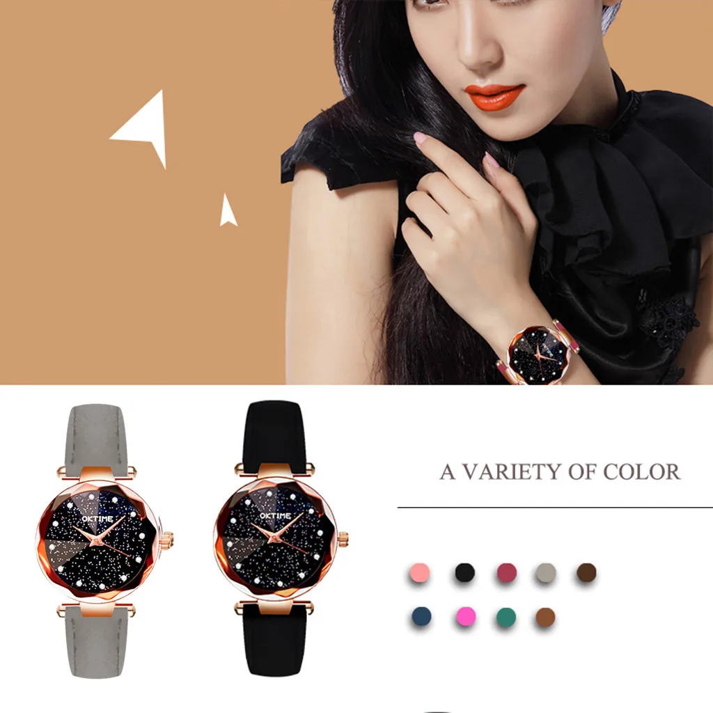 Женские часы креативные модные с листьями для женщин роскошные ремешком женские