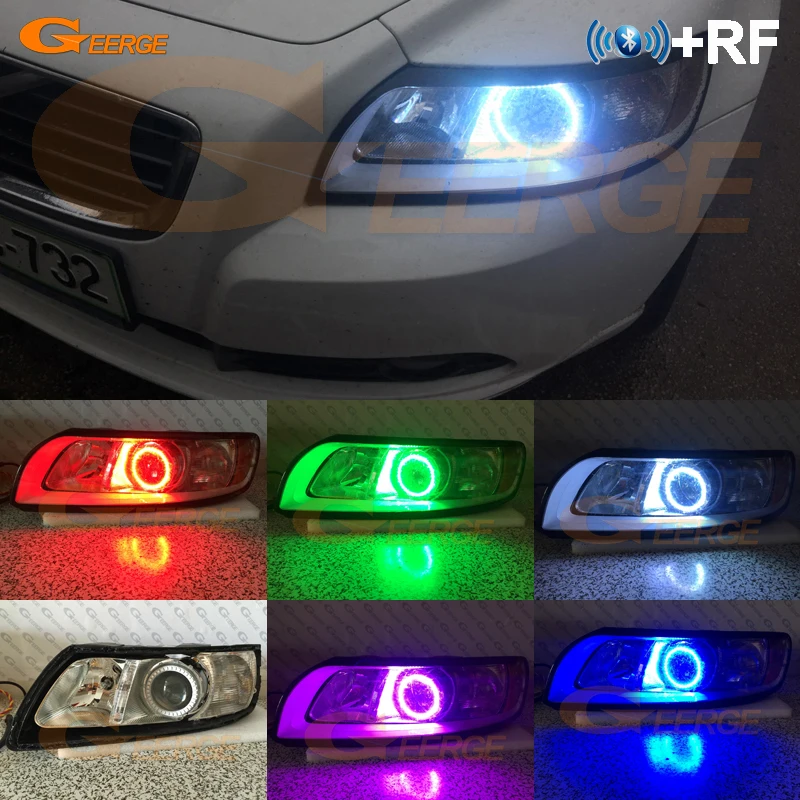 Для Volvo S40 II V50 2008 2009 2010 2011 2012 facelift RF remote Bluetooth APP многоцветный ультра яркий RGB