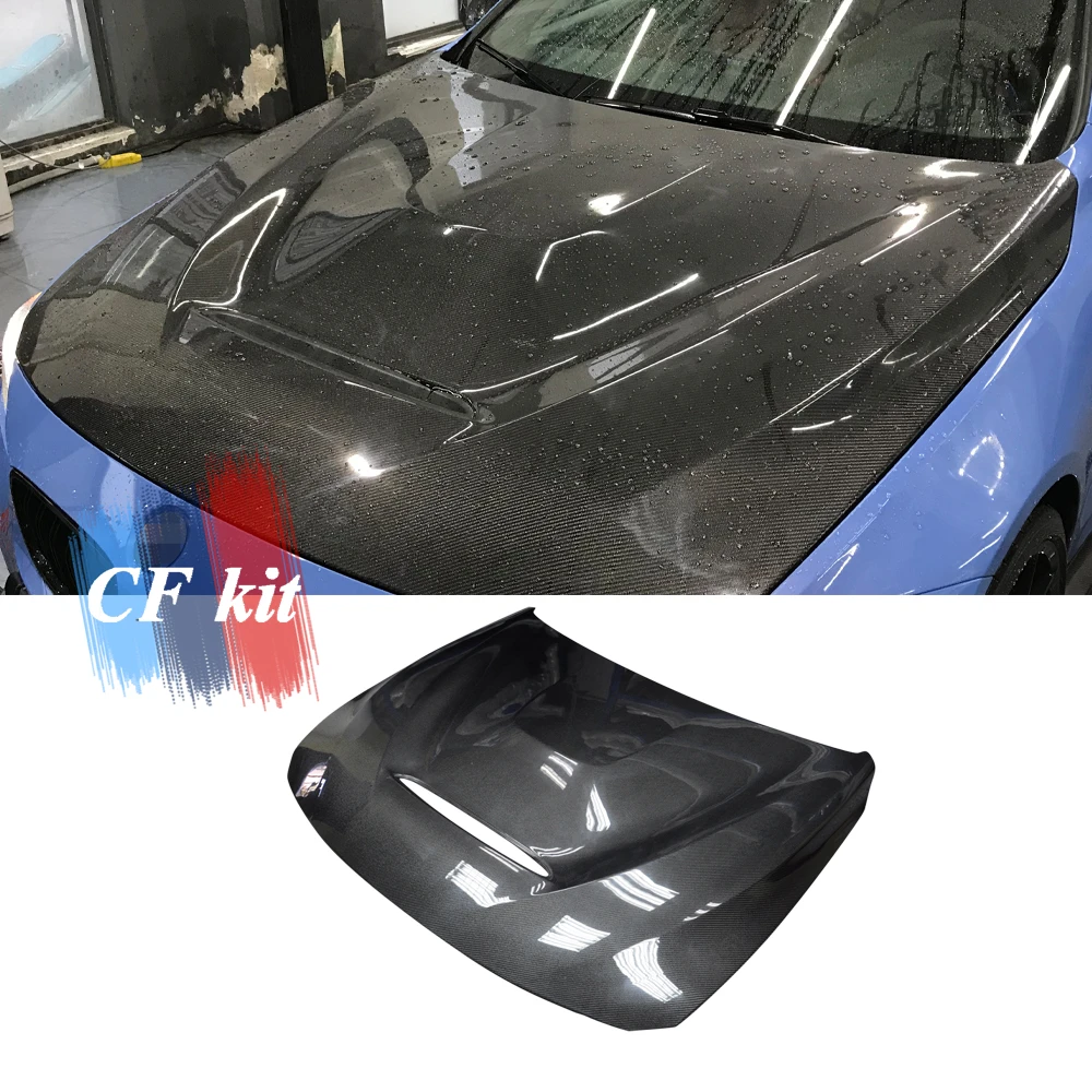 Комплект CF передняя Автомобильная капота из натурального углеродного волокна