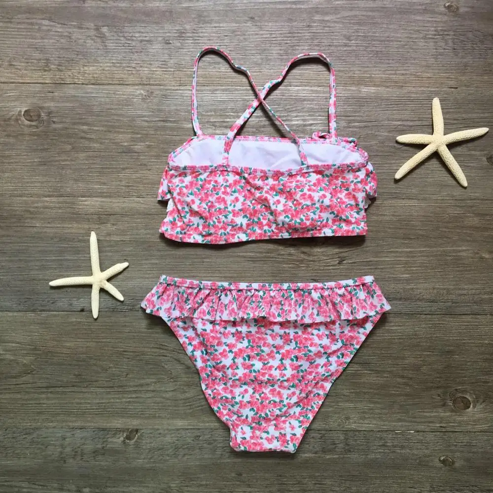 Купальник-бикини для девочек с принтом От 8 до 13 лет Falbala пляжная одежда купальный