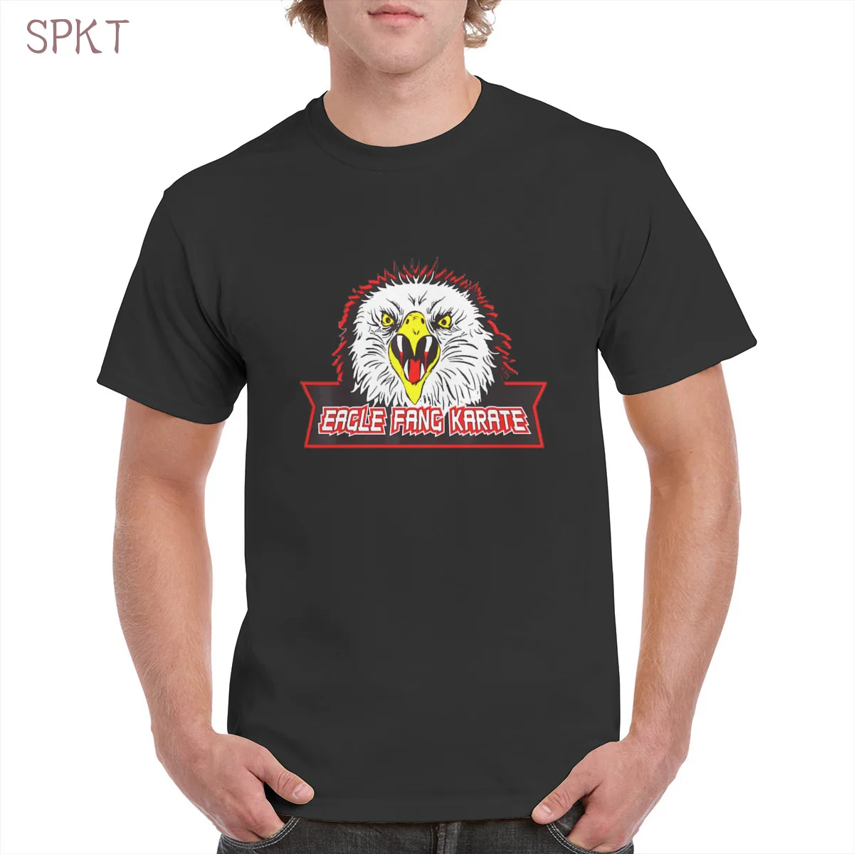 

Retro moive Dojo Cobra Kai print t shirt top 100% cotton Eagle Fang Karate funny graphic tshirt oversized women/men's T-Shirts