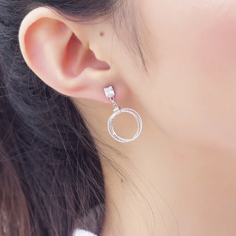 

Simple Geometric Circle Drop Earings Brincos Fashion Party Round Earrings for Women Trend Jewelry Girls Gifts