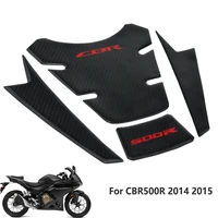 3d motorcycle tank pad gel protector 3d carbon fiber pattern fuel tank sticker for honda cbr500r cbr 500r 2014 2015