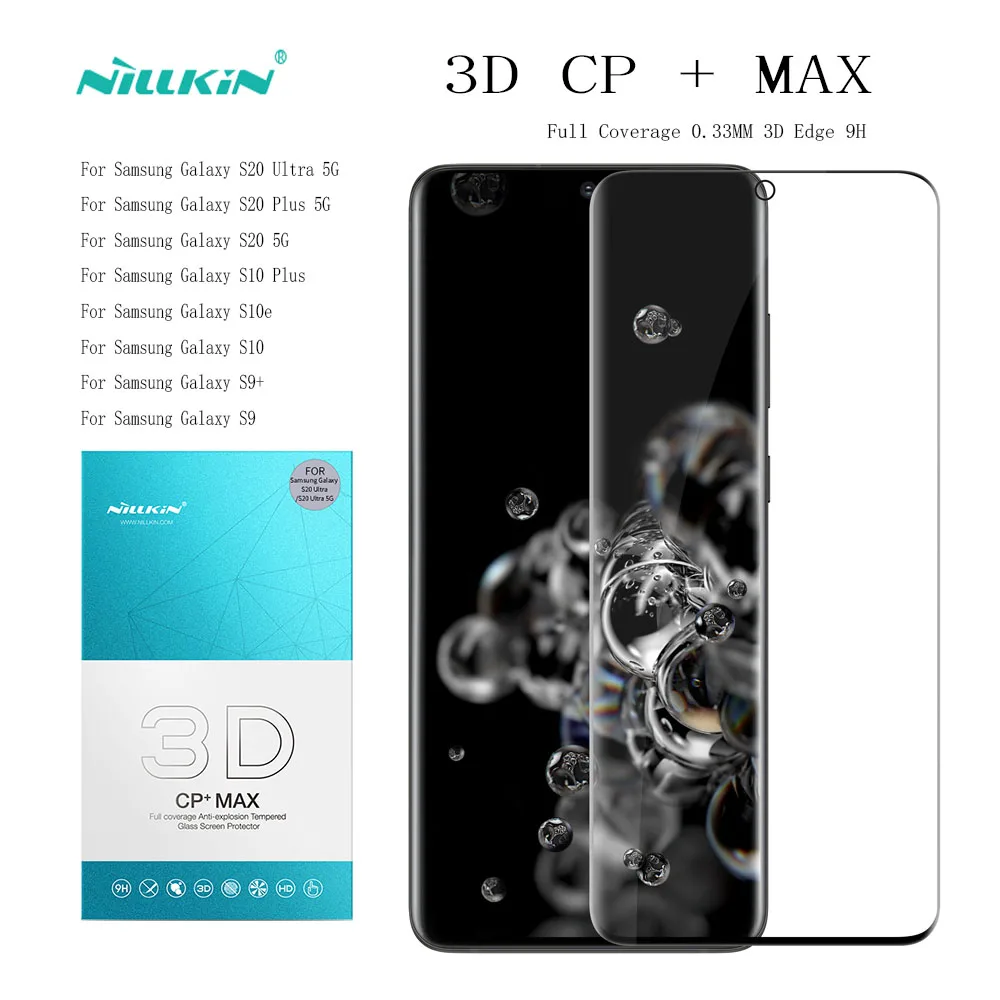 Защитное стекло NILLKIN Amazing 3D CP + MAX закаленное с полным покрытием для Galaxy s20 S10 S10E Plus S9