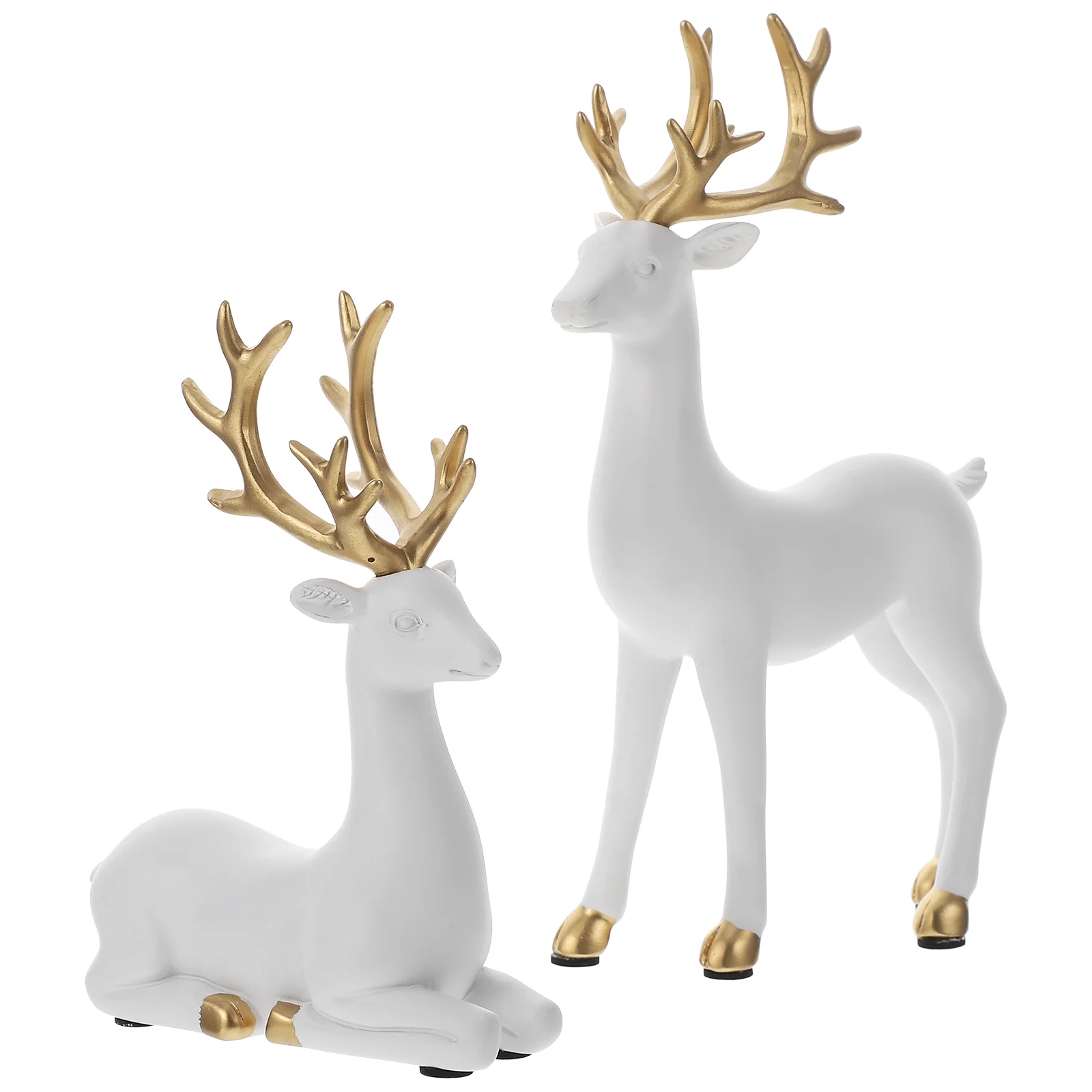 

1 Pair of Delicate Elk Desktop Adornment Tabletop Deer Ornament Elk Decor