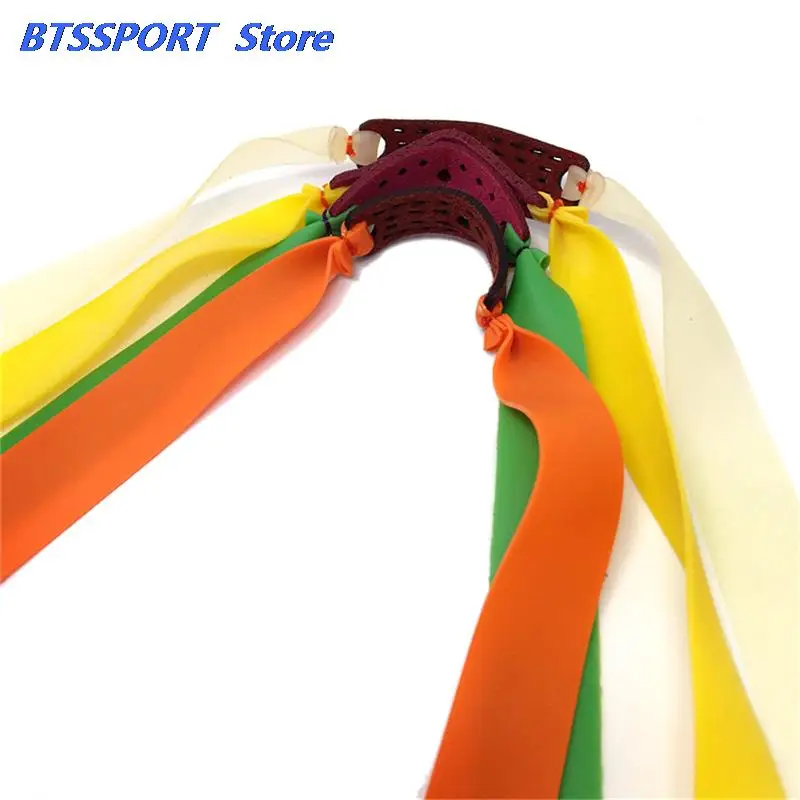 1 шт. Рогатка Резиновая лента из натурального латекса желтая катапульта плоская