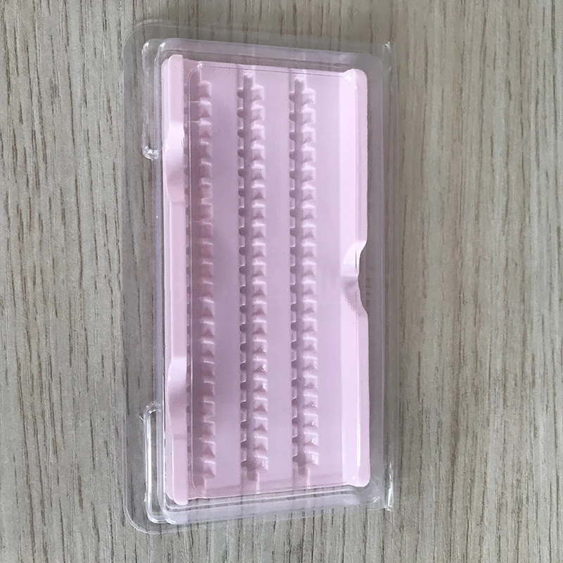 Прозрачная коробка для хранения ресниц и макияжа с держателем