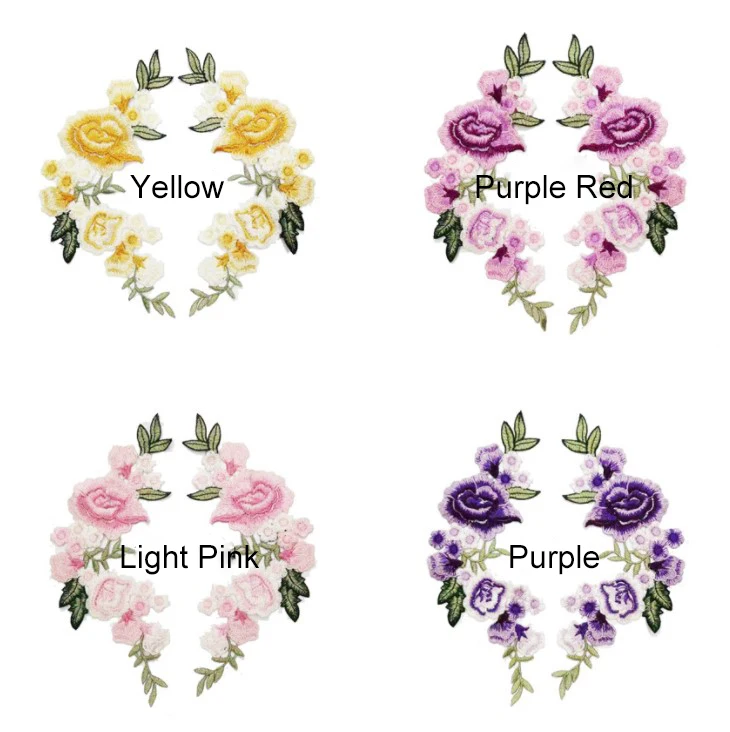 Цветочная кружевная ткань аппликация вышивка кружевной воротник свадебное