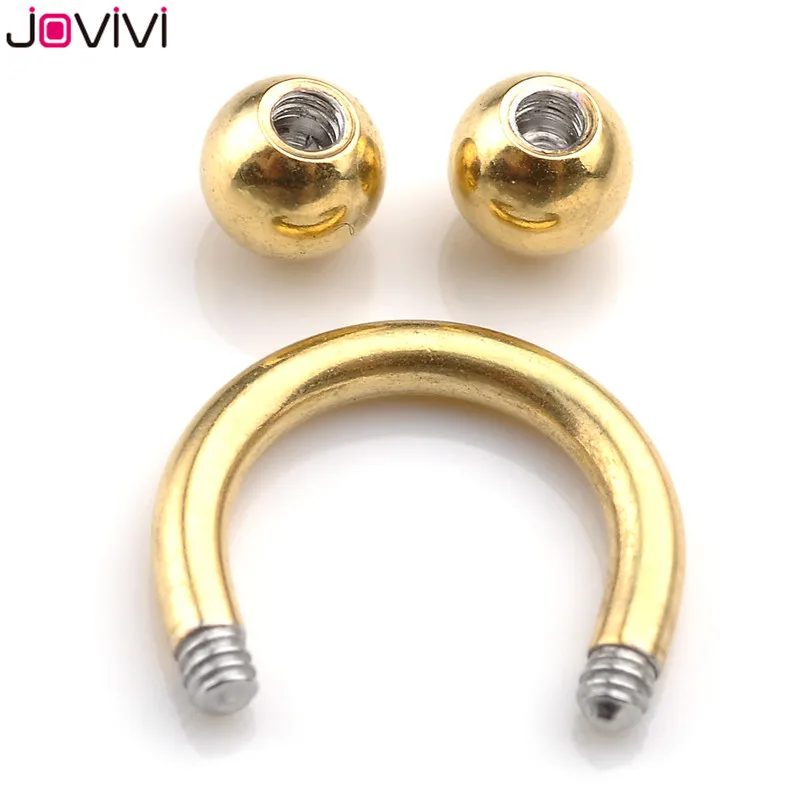 Jovivi, 2 шт., 14 г(1,6 мм), нержавеющая сталь, в плену, Круглый обруч, кольцо для носа, перегородка ухо, шпильки, многофункциональные, пирсинг, ювелирные изделия