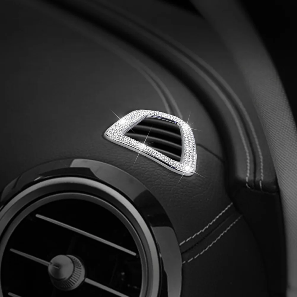 Автомобильная наклейка на приборную панель AC воздушный выход Алмазная Накладка аксессуары для Mercedes Benz W213 E класс E200/E260/E300/E320