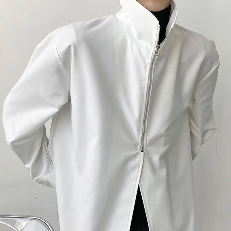 

XITAO Casual Women Shirt Fashion New Korean Style Stand Collar Long Sleeve Elegant Solid Color Pullover Personality Top LDD1875