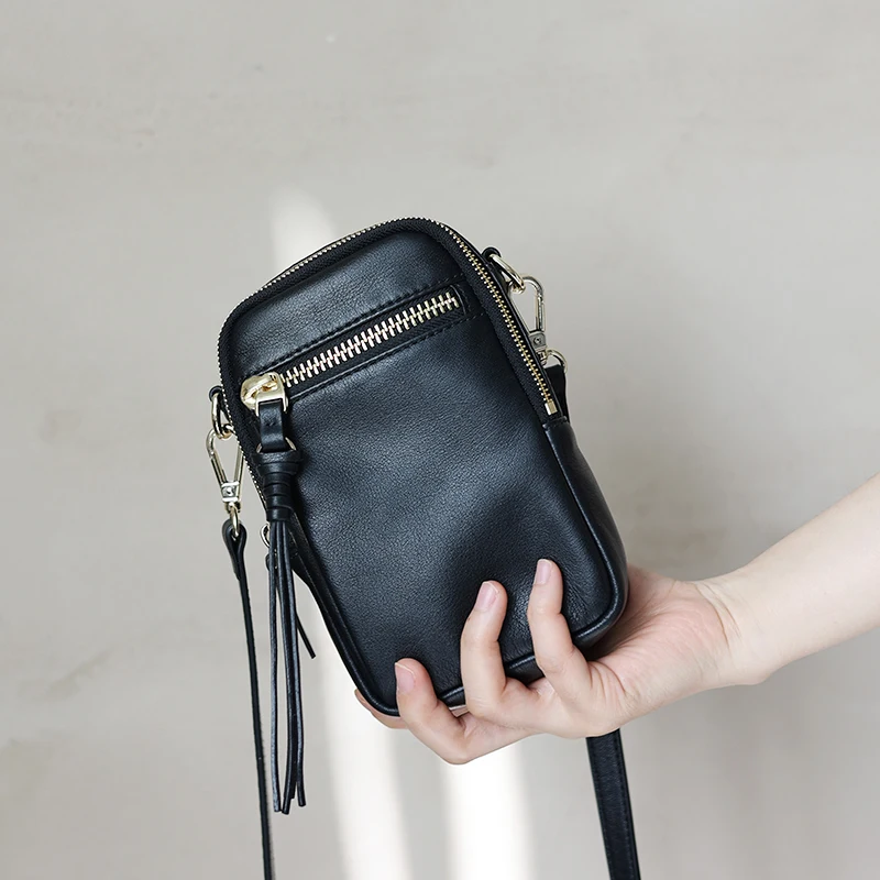 

Genuine leather mini bag all-match mobile phone bag female messenger bag