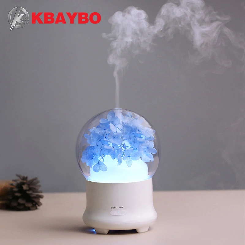 

2019 100ml Ultrasonic Aromatherapy Diffuser with flower Aroma Diffusers Cool Mist Humidifier for Office Home Bedroom Living Room