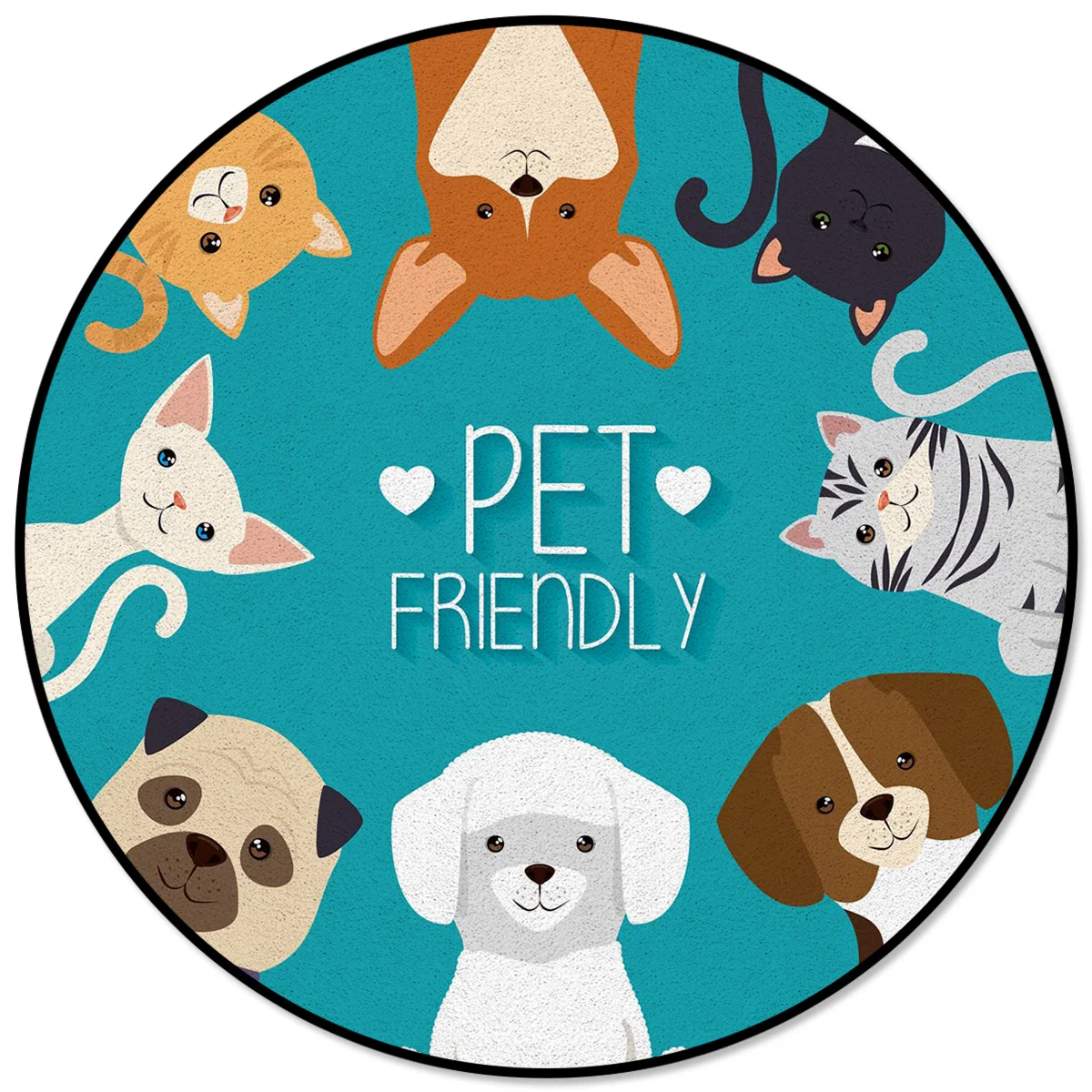 

Pet Friendly Pattern Rugs and Carpets for Home Living Room Round Rug for Children Rooms Non-slip