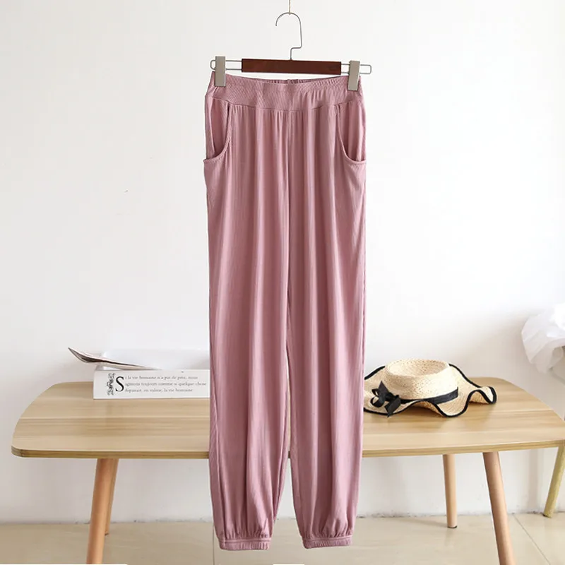 

Новинка, женские пижамные штаны, 100% хлопок, летние, анти-пижамы, Mosquito, штаны, качественные, весенние, повседневные, удобные, женские, домашние ...