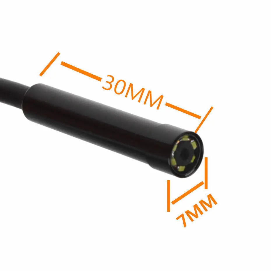 7 мм эндоскоп камера 2 в 1 USB мини-видеокамеры IP67 Водонепроницаемый 6 светодиодный бороскоп Инспекционная камера автомобиля для Android PC