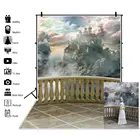 Сказочный Виниловый фон для фотосъемки с изображением страны чудес облачной горы замка
