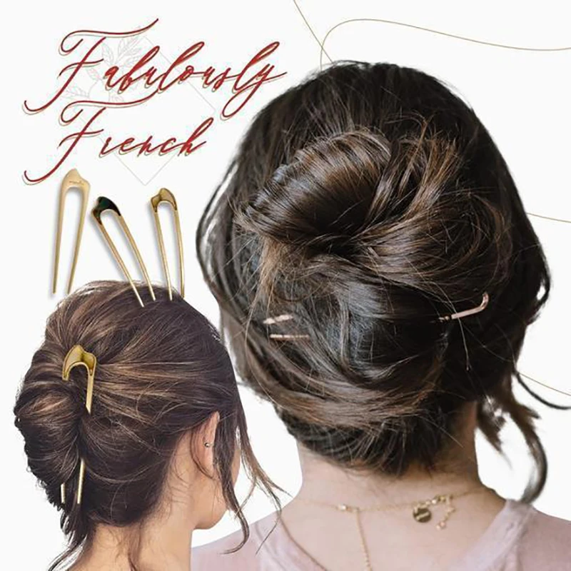 

Hairpins U-shaped Hair Clip Decor Stylish Girl Braiding French Twist Pin For Women Girls Hairstyle Accessories Wholesale 2021NEW