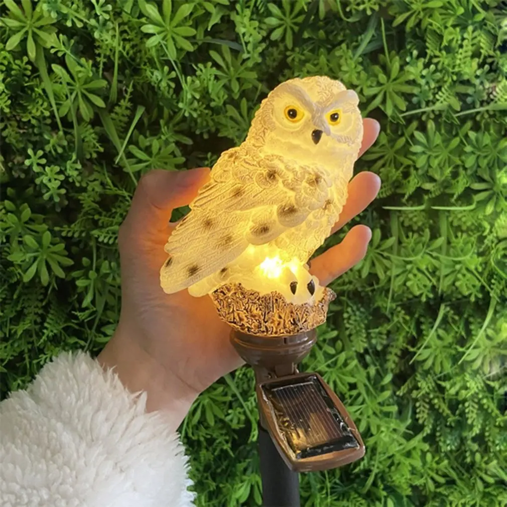 

Solar Owl Plug Durable Light Outdoor Rainproof Simulation Plastic Garden Lawn Lights IP65 Waterproof