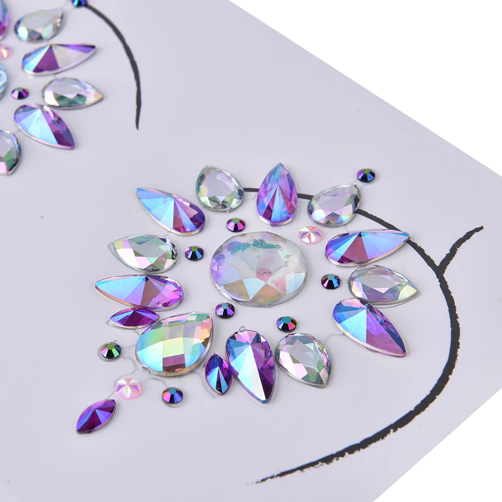 

1pcs Colorful Crystal Bra Stickers Invisible Self Adhesive Breast Chest Nipple Cover Bra Pad Petal Mat Stickers Accessories