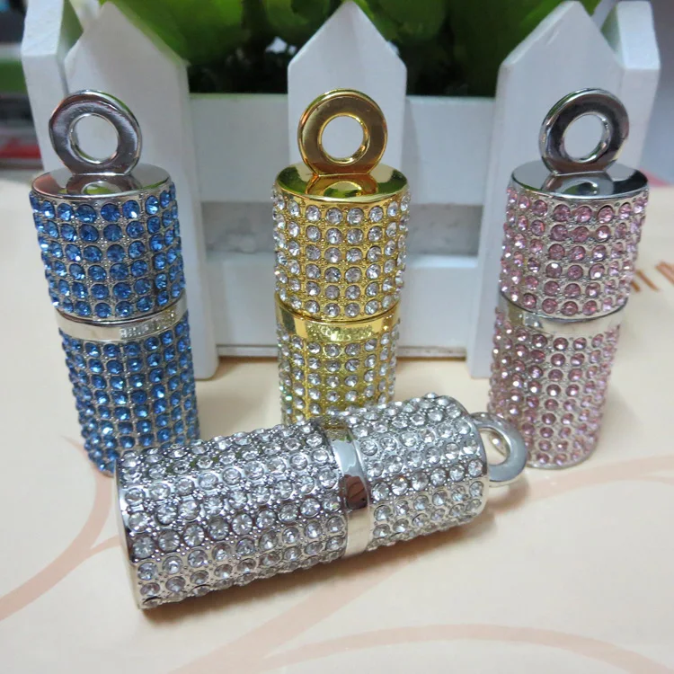 

Fashion Crystal USB Flash Drives Necklace Chain Gift Jewelry Pendrive 128GB 16GB 32GB USB Pen Drive Memory Stick Card 1TB 2TB