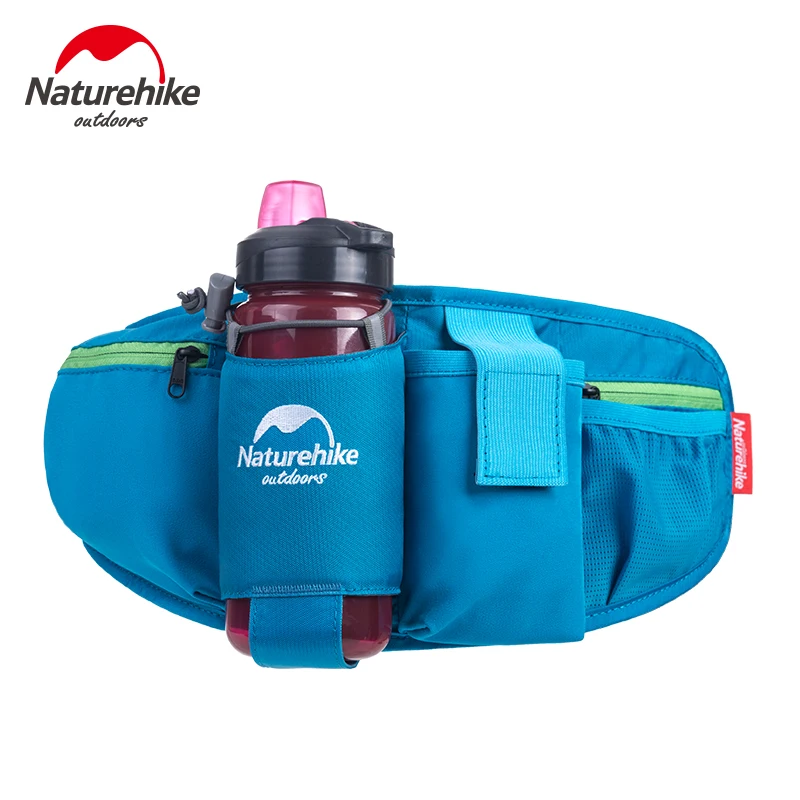 

Naturehike Factory Sell Walking Running Cycling Waist Belt Packs Waist bag with Water Bottle Holder for Smartphone Key Money