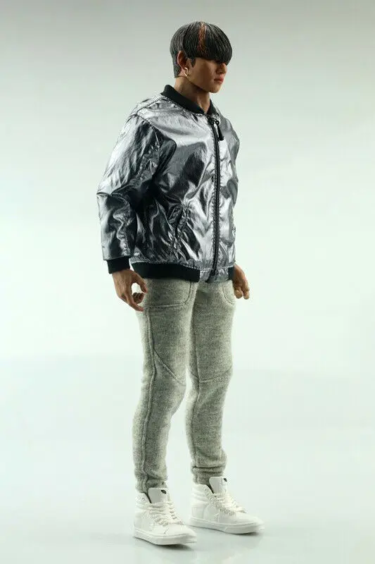 Серебряная бейсбольная рубашка модель куртки для мужской куклы PH HT | Игрушки и