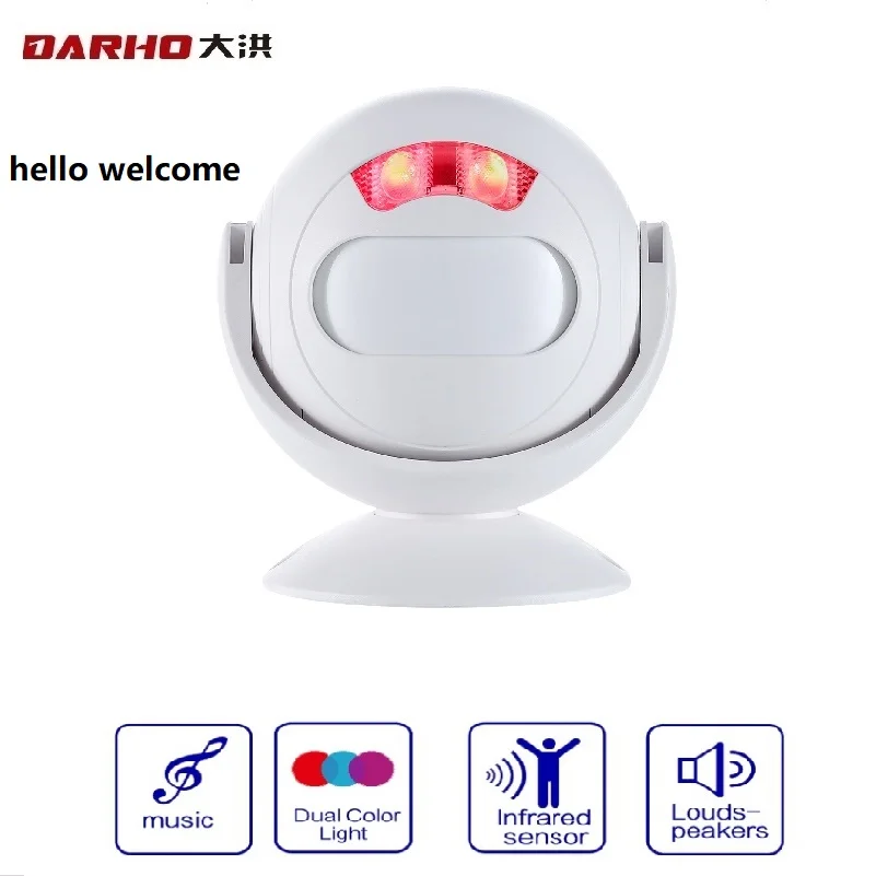 Датчик движения Darho с пассивным ИК датчиком дверной звонок охранная