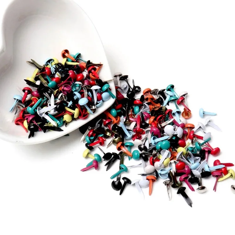 Смешанная Пастель Круглые штифтики для скрапбукинга украшение крепежные