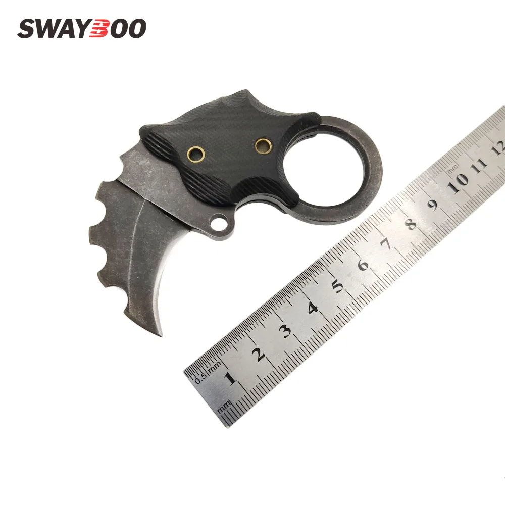 Swayboo высокое качество походный открытый Karambit интегрированная ручка из нержавеющей стали мини EDC Faca нож для выживания Mcusta с крышкой