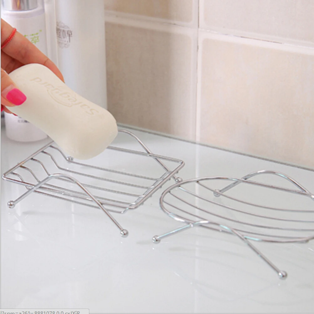 

Bathroom Creative Brief Stainless Steel Soap Dishes Box Holder Storage Box for Bathroom Soap Shower Basket Fast Shipping