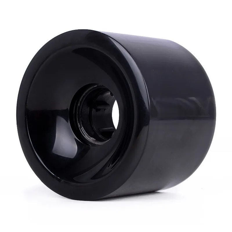 1pc Black Wheel PU Скейтборд колесо с подшипником большой небольшой рыбы Скейтборд Доска двойной рокер скейтборд Лонгборд аксессуары Запчасти 70*51 мм - Цвет: 1pc Black Wheel
