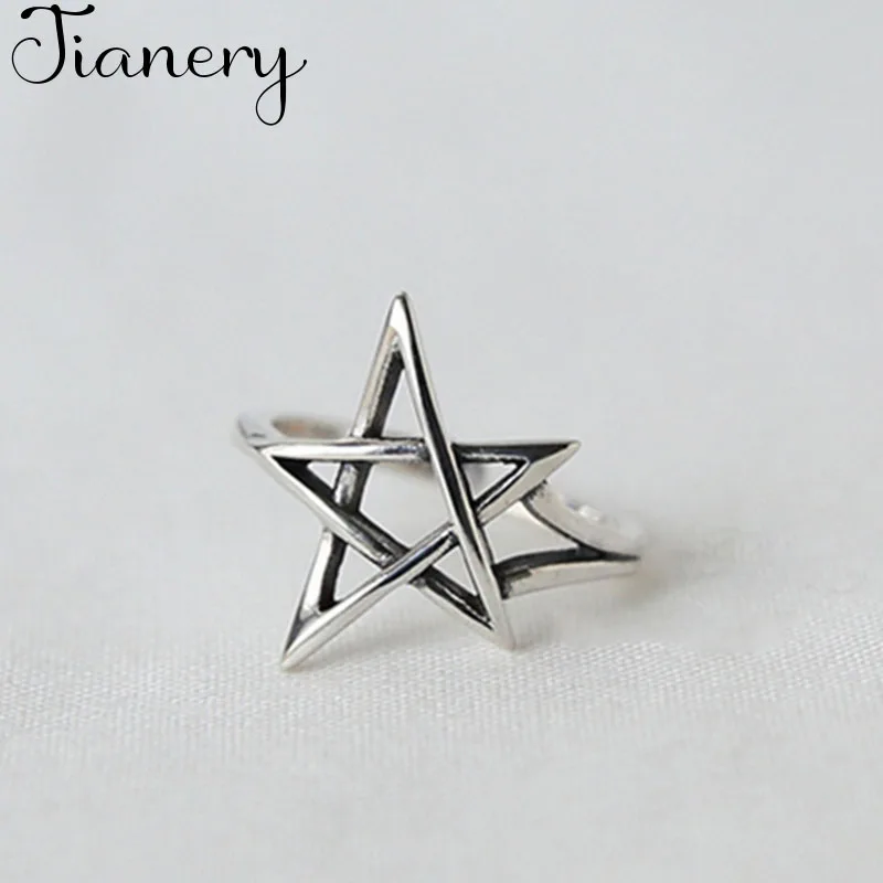 JIANERY богемные модные серебряные кольца со звездами Давида для женщин ретро