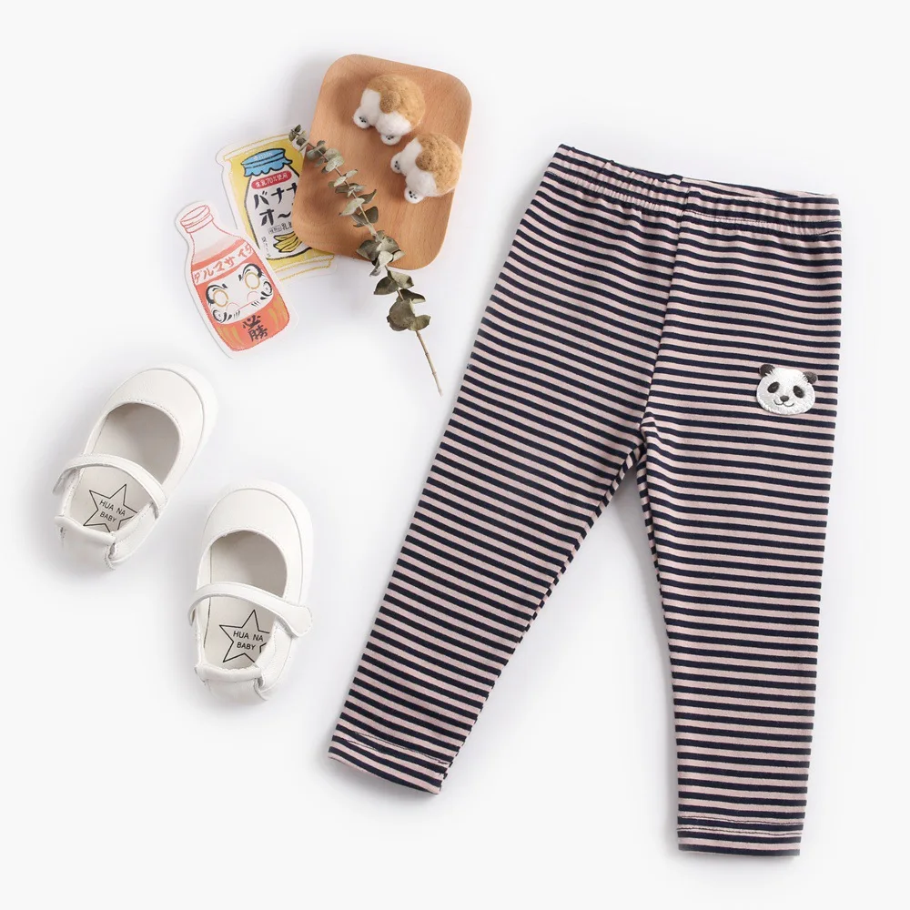 Штаны для девочек детские брюки в полоску сезон осень зима штаны малышей с