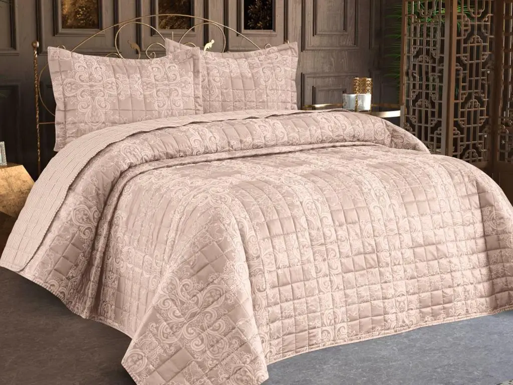

Elena Double Bed Cover Cappucino