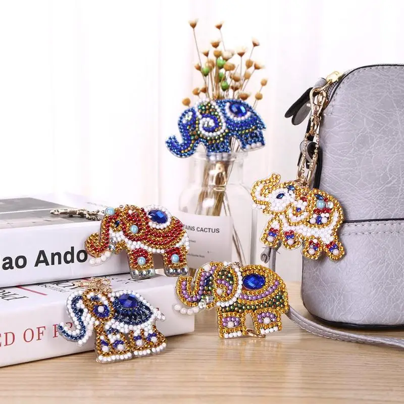 5 шт. Сделай Сам слон полная дрель особой формы алмазная живопись брелок подарки