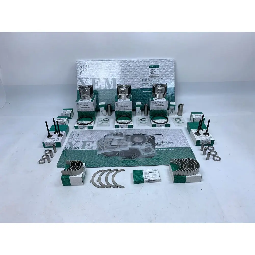 

Новые запчасти для двигателя 3TN66, комплект для ремонта с полным комплектом прокладок, поршневые кольца, подшипниковые клапаны для Yanmar