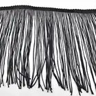 Кружевная бахрома с бахромой, 10 ярдов, черная, длина 15 см