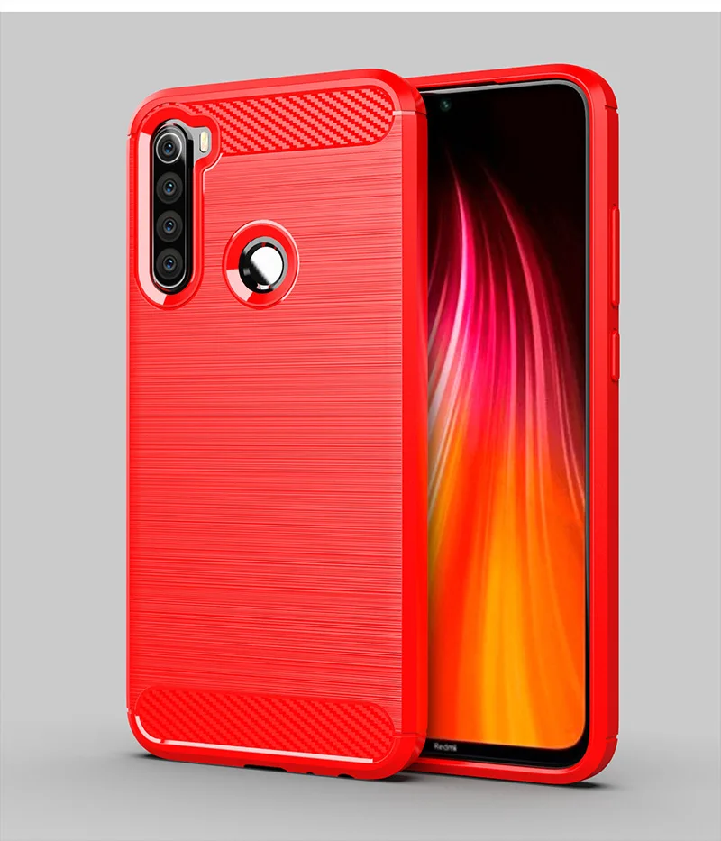 Противоударный бампер из углеродного волокна для Redmi Note 8, мягкий силиконовый чехол с полной защитой для Xiaomi Redmi Note 8 Pro Capa