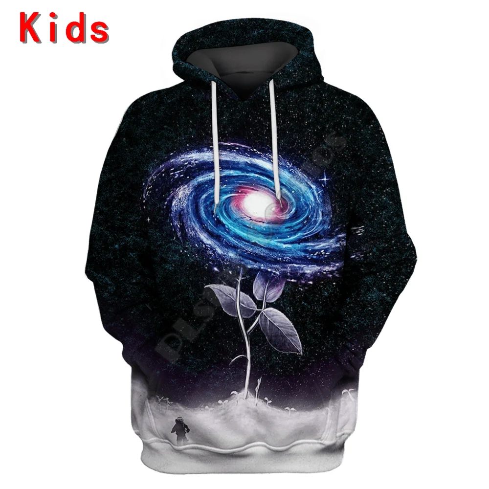 

Galaxy Flower Hoodies 3D Printed Kids Sweatshirt Long Sleeve Boy For Girl Funny Pullover 03