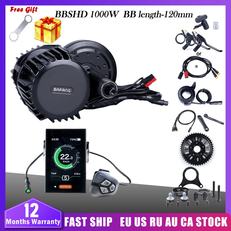 8fun Bafang 48V 52V Universal BBS03 BBSHD 1000W 120mm 46T Bicicleta Eletrica Kit Средний приводной двигатель для