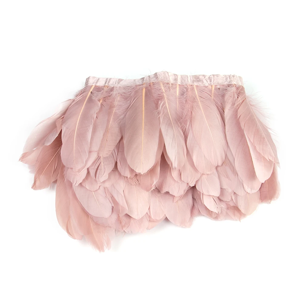 Натуральная окрашенная кожа розовый Фазан страусиные искусственные перья лента