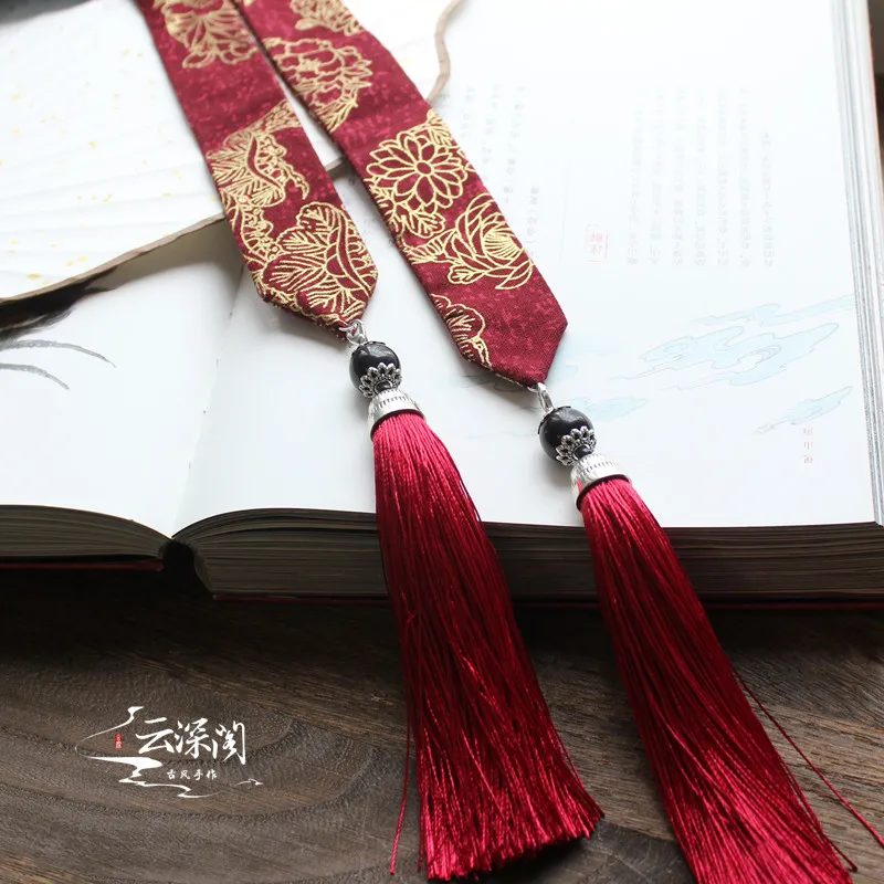 Crane dance Наденьте на лоб ленту для волос hanfu tassel горячее тиснение парча Карп съемная бахрома кран шины аксессуары для волос - Цвет: Crane dance